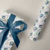 Coastal Crab Christmas Lights Geschenkpapier