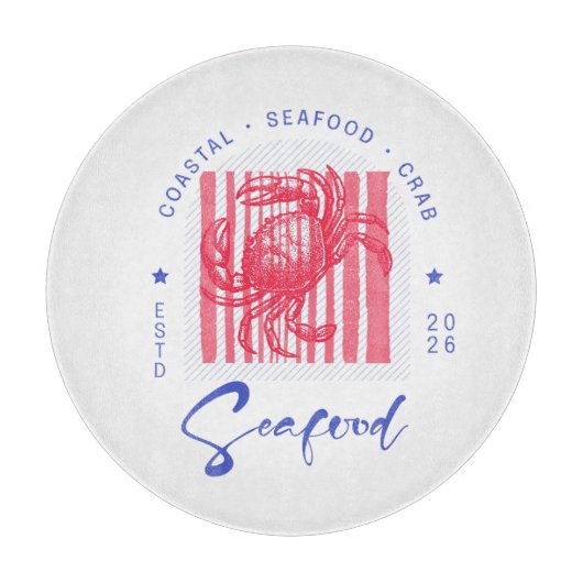 Coastal Crab Cloth Placemat Schneidebrett (Vorderseite)