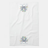 Coastal Crab “Deck the Claws” Holiday Geschirrtuch (Vertikal)