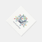 Coastal Crab “Sea & Greetings” Holiday Serviette (Ecke)