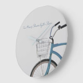 Coastal Cruiser Bike Shore Wall Clock Große Wanduhr (Winkel)