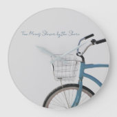 Coastal Cruiser Bike Shore Wall Clock Große Wanduhr (Vorderseite)