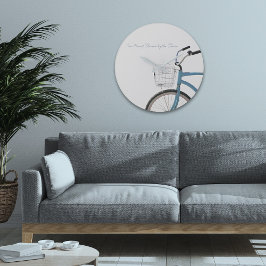 Coastal Cruiser Bike Shore Wall Clock Große Wanduhr