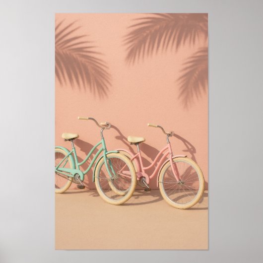 Coastal Cruiser Bikes Poster – Pastel Beach (Vorne)