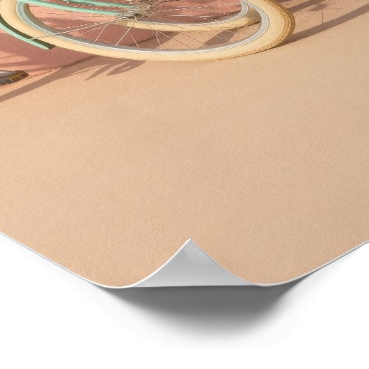 Coastal Cruiser Bikes Poster – Pastel Beach (Ecke)