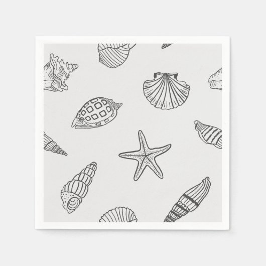 Coastal Dine Ocean Gray Serviette (Vorderseite)