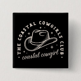 Coastal Disco kosmische Cowgirls schwarze Ästhetik Button