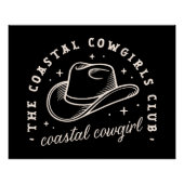 Coastal Disco kosmische Cowgirls schwarze Ästhetik Poster (Vorderseite)