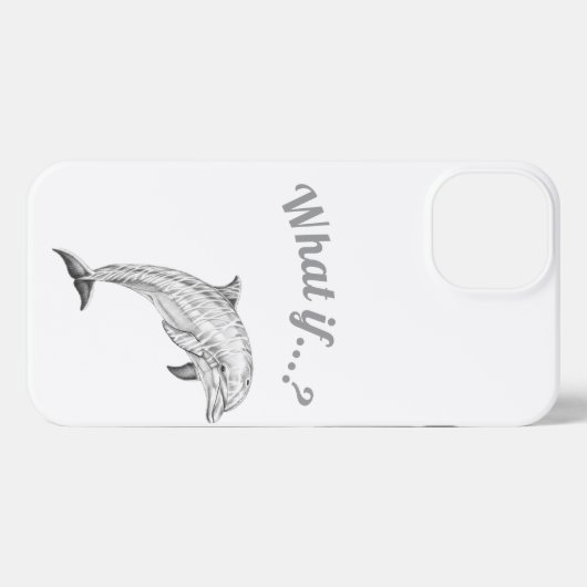 Coastal Dolphin Sketch Phone Case iPhone Hülle (Rückseite (Horizontal))