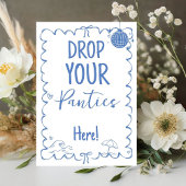 Coastal Drop Your Panties Bachelorette Spielzeiche Sockelschild