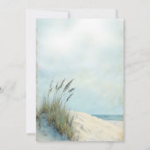 Coastal Dune Sea Grass Beach Wedding Invitation Einladung (Rückseite)