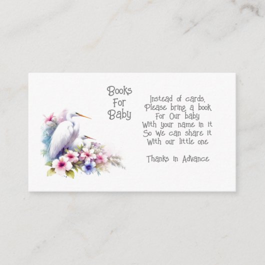 Coastal Egret Books for Baby Enclosure Card Begleitkarte (Vorderseite)