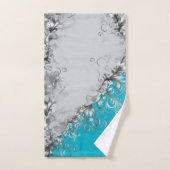 Coastal Elegance Grey Turquoise Towel Set (Handtuch)