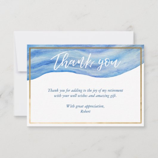 Coastal Elegance Pension Danke Karte (Vorderseite)