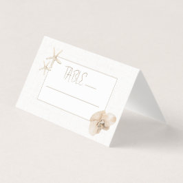 Coastal Elegance Wedding Tischnummer Platzkarte