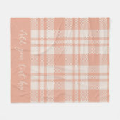 Coastal Fall Cozy Coral Kariert Fleecedecke (Vorderseite (Horizontal))