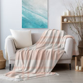 Coastal Fall Cozy Coral Kariert Fleecedecke