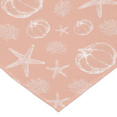 Coastal Fall Pumpkin Seashell Kurzer Tischläufer (Ecke)