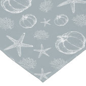 Coastal Fall Pumpkin Seashell Kurzer Tischläufer (Ecke)