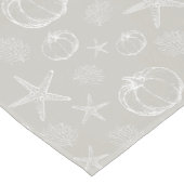 Coastal Fall Pumpkin Seashell Kurzer Tischläufer (Ecke)