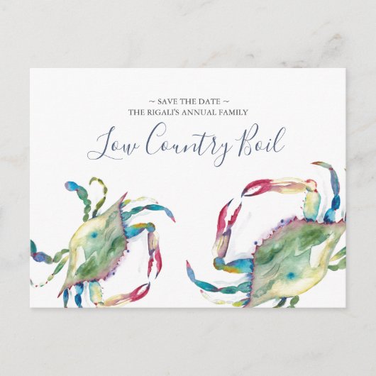 Coastal Family Reunion Save The Date Einladungspostkarte (Vorderseite)