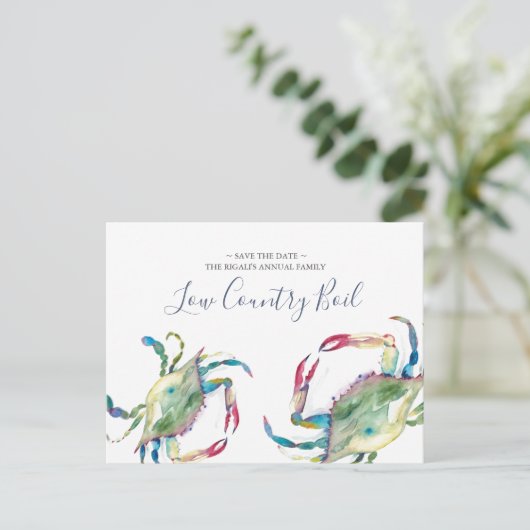 Coastal Family Reunion Save The Date Einladungspostkarte (Stehend Vorderseite)