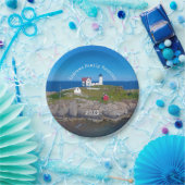 Coastal Family Wiedersehen Nubble Lighthouse Pappteller (Party)