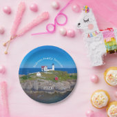 Coastal Family Wiedersehen Nubble Lighthouse Pappteller (Party)