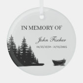 Coastal Fisherman Maritime Personalized Memorial Ornament Aus Glas (Vorderseite)