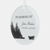 Coastal Fisherman Maritime Personalized Memorial Ornament Aus Glas (Vorderseite links)