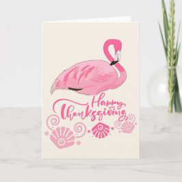 Coastal Flamingo Erntedank Tropical Beach Karte