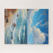 Coastal Flight Shoreline Seagulls Puzzle (Horizontal)