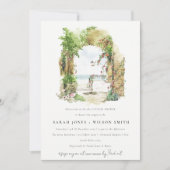 Coastal Floral Arch Beach Seascape Paare Dusche Einladung (Vorderseite)