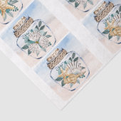 Coastal Floral Seashells in a Jar Decoupage  Seidenpapier (Detail)