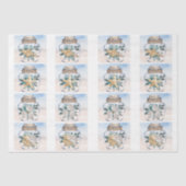 Coastal Floral Seashells in a Jar Decoupage  Seidenpapier (Vorderseite)