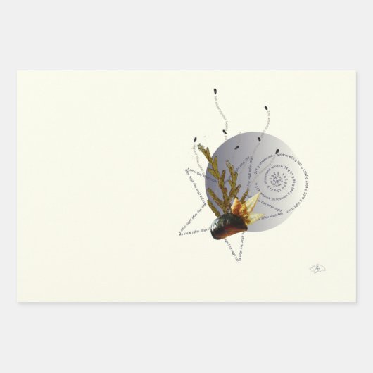 Coastal floral wabi sabi 3 Blätter Papier (Vorderseite)