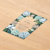 Coastal Fog/Seafoam Tint & Driftwood Beige Wedding Acryleinladungen (Ablage )
