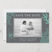 Coastal-Foto Hochzeit Speichern Sie die Datumskart Save The Date (Vorderseite)