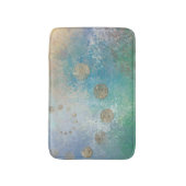 Coastal Grunge | Gold in blau und grün Badematte (Vorderseite Vertikal)