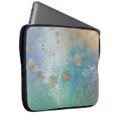 Coastal Grunge | Gold in blau und grün Laptopschutzhülle (Vorne Rechts)