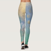 Coastal Grunge | Gold in blau und grün Leggings (Rückseite)