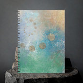 Coastal Grunge | Gold in blau und grün Notizblock