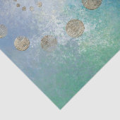 Coastal Grunge | Gold in blau und grün Seidenpapier (Ausschnitt)