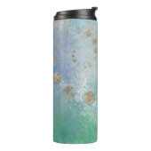 Coastal Grunge | Gold in blau und grün Thermosbecher (Nach links gedreht)