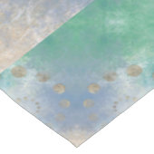 Coastal Grunge | Gold in blau und grün Tischdecke (Schrägansicht)