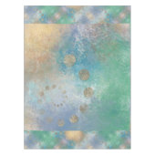 Coastal Grunge | Gold in blau und grün Tischdecke (Vorderseite)