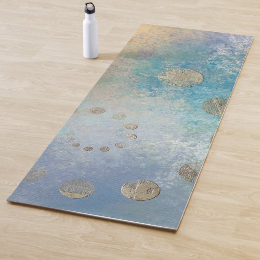 Coastal Grunge | Gold in blau und grün Yogamatte (Beispiel)