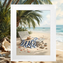 Coastal Hampton seashells Chair