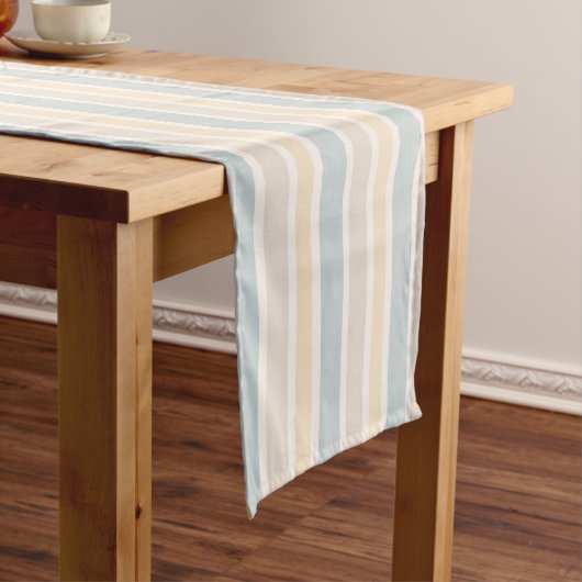 Coastal Hamptons Stripe Table Runner Mittelgroßer Tischläufer (Beispiel)