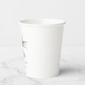 Coastal Hand Drawn Black & White Wedding Pappbecher (Links)